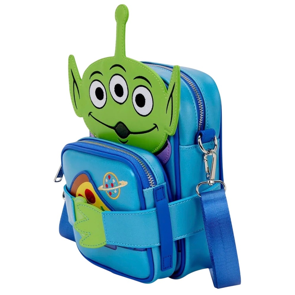 Loungefly Toy Story Alien Crossbuddies Crossbody Bag Blue NEW - Picture 2 of 10